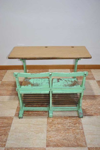 Pupitre escolar antiguo - Imagen 2