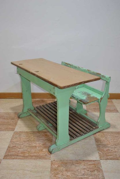 Pupitre escolar antiguo - Imagen 6