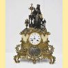 Reloj de mesa bronce y mármol