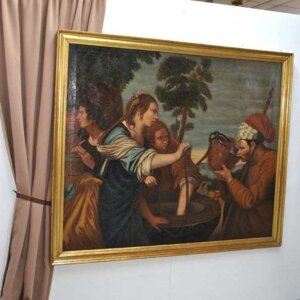 Óleo Rebeca y Eliezer