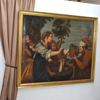 Óleo Rebeca y Eliezer
