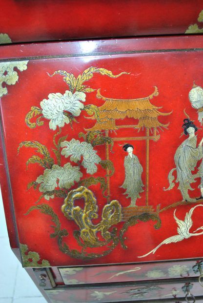 Mueble bureau rojo oriental - Imagen 6