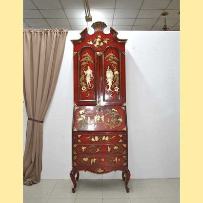 Mueble bureau rojo oriental
