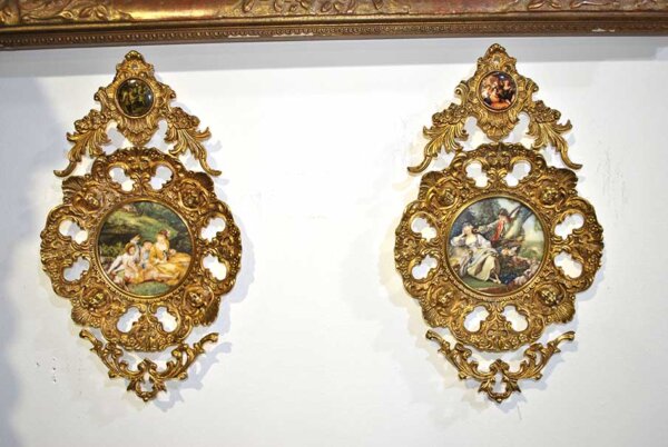 Cornucopias bronce y porcelana - Imagen 4