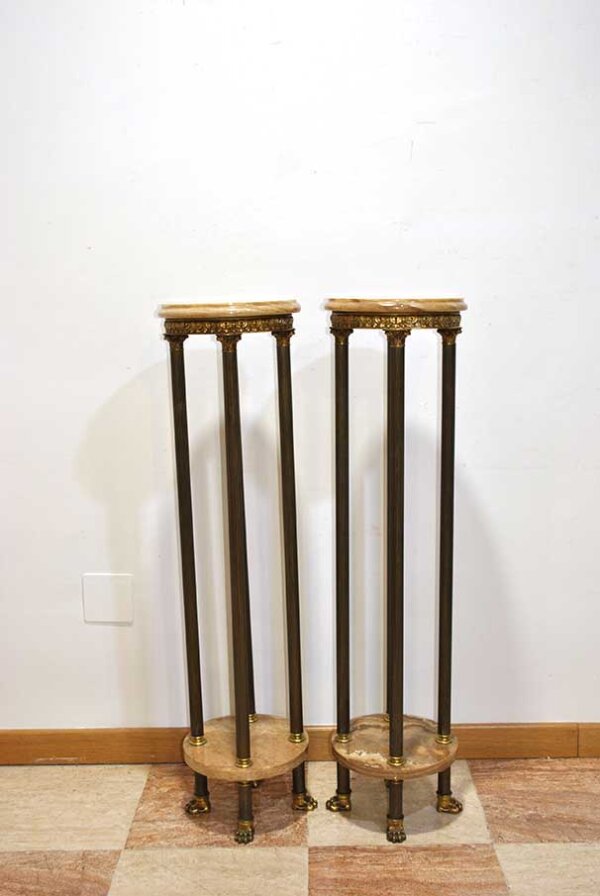 Pedestales mármol y bronce - Imagen 3