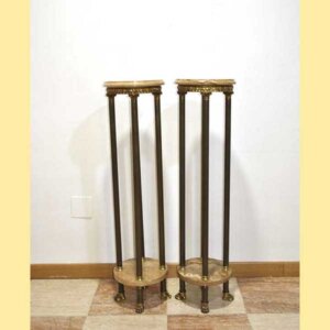 Pedestales mármol y bronce