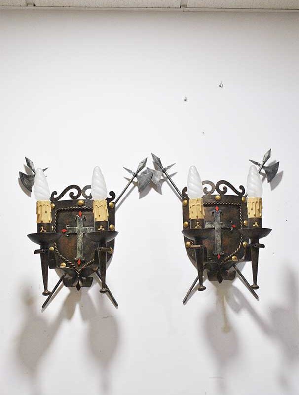 Apliques antorchas medievales