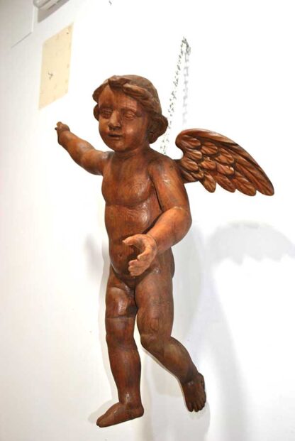 Talla de madera figura ángel - Imagen 3
