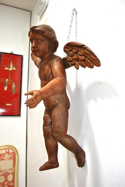 Talla de madera figura ángel - Imagen 9
