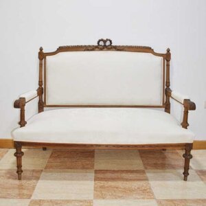 Sofá Luis XVI madera nogal