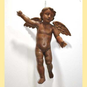 Talla de madera figura ángel