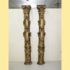 Columnas madera y pan de oro