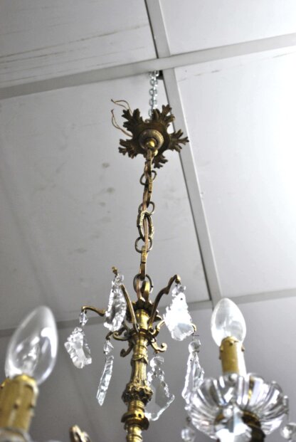 Lámpara cristal y bronce - Imagen 6