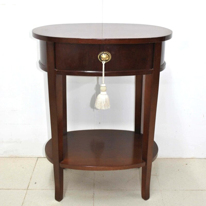 Mesita ovalada madera