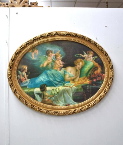 Lámina dama con angelitos