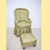Sillón Vintage con banqueta