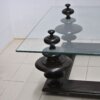 Mesa de centro nogal y cristal - Imagen 4