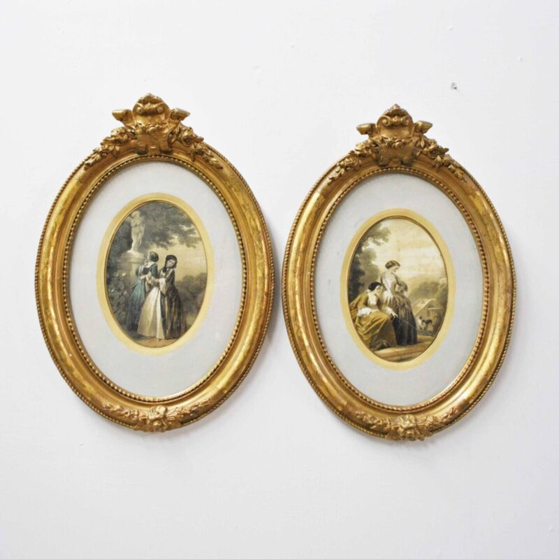 Pareja de marcos pan de oro