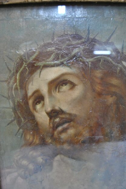 Óleo Cristo corona de espinas - Imagen 5