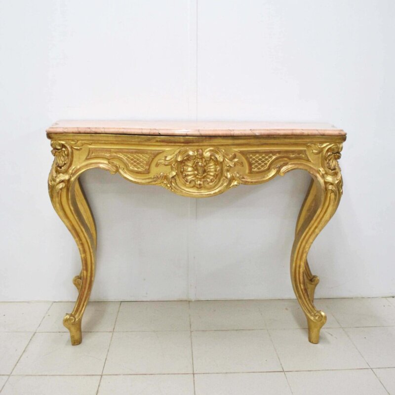 Consola dorada Luis XV