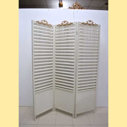 Biombo blanco madera