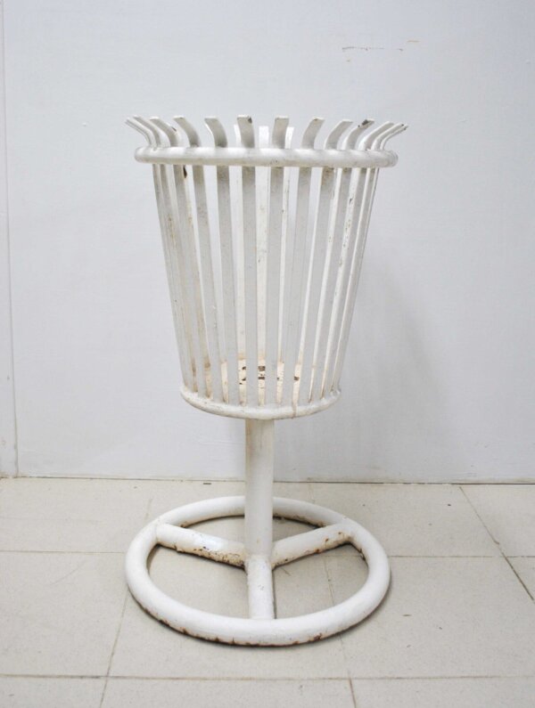 Macetero de hierro blanco - Imagen 2