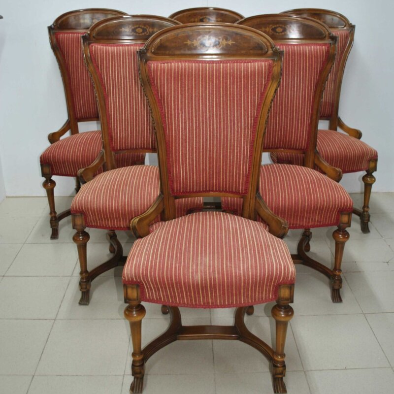 Sillería madera y marquetería