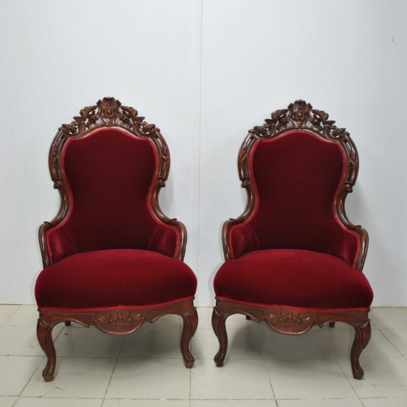 Butacas Isabelinas caoba