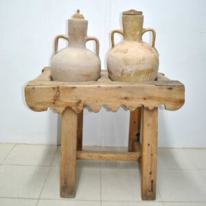 Pareja tinajas con soporte