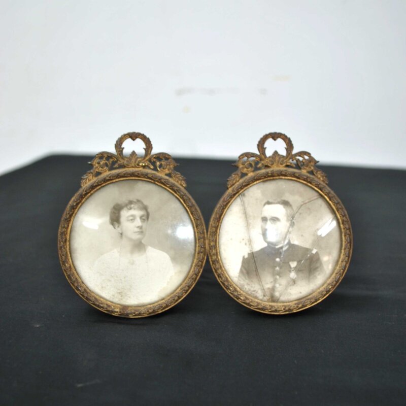 Portarretrato doble bronce