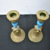 Portavelas bronce y porcelana - Imagen 6