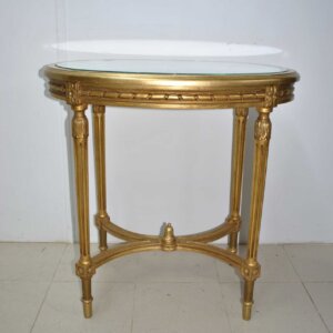 Mesa Luis XVI pan de oro