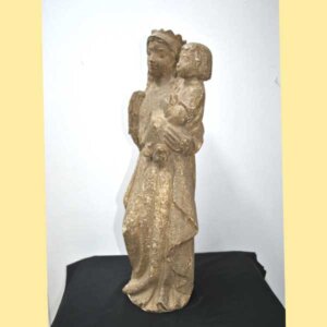 Virgen con niño estuco