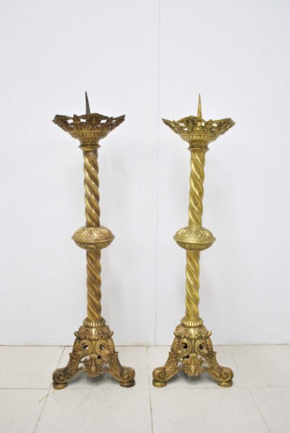 Candelabros de pie bronce - Imagen 2