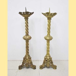 Candelabros de pie bronce