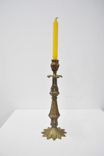 Candelabro bronce cincelado - Imagen 2