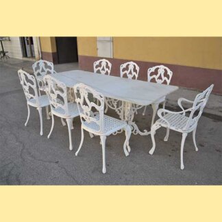Mesa y sillas hierro
