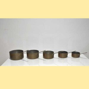Juego 5 cazos de cobre