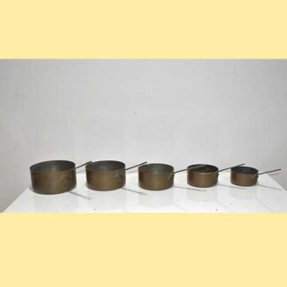 Juego 5 cazos de cobre