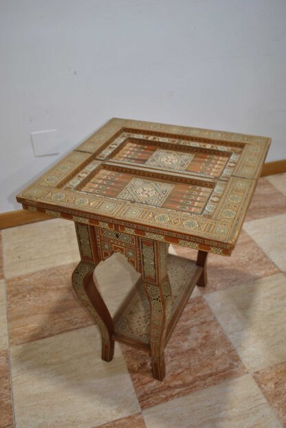 Mesa de juegos taracea y nácar - Imagen 10