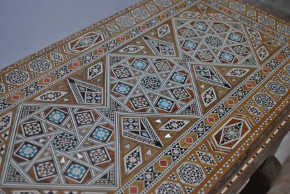 Mesa de juegos taracea y nácar - Imagen 7