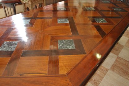 Mesa de caoba y mármol - Imagen 10