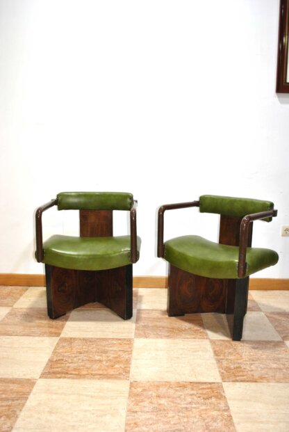 Sillones caoba Art Decó - Imagen 3