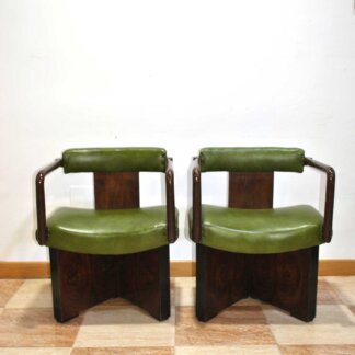 Sillones caoba Art Decó