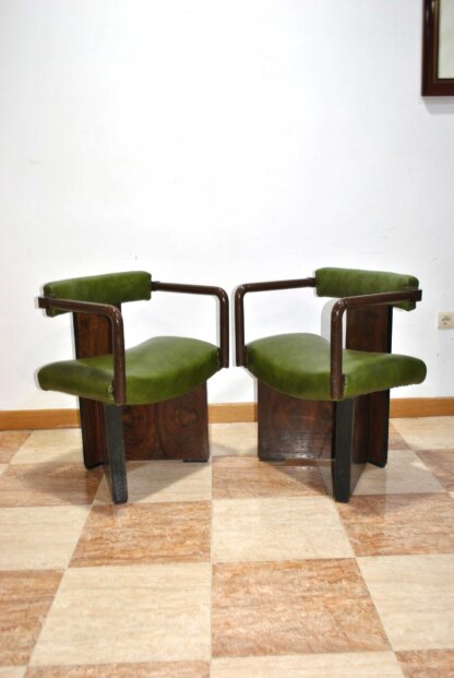 Sillones caoba Art Decó - Imagen 4