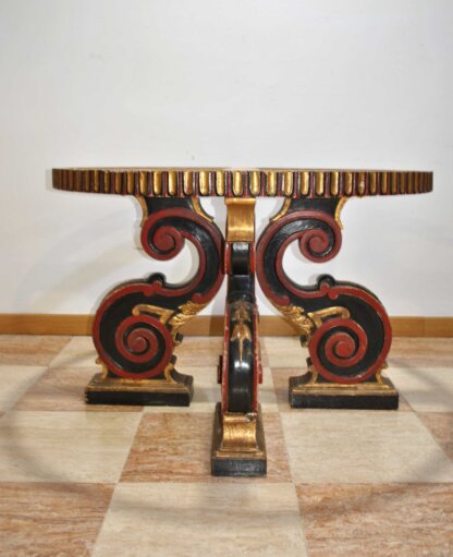 Mesa madera y tapa mármol
