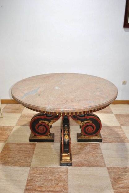Mesa madera y tapa mármol - Imagen 3