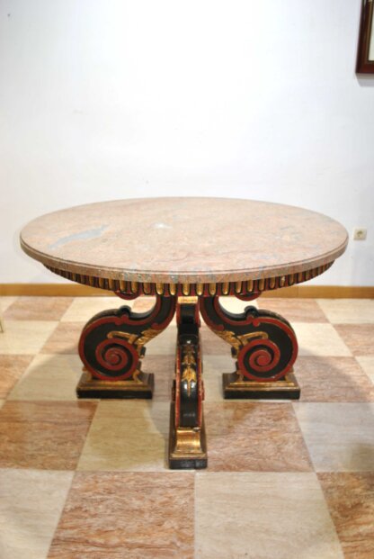 Mesa madera y tapa mármol - Imagen 4