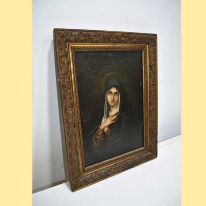 Óleo Virgen Dolorosa S.XIX