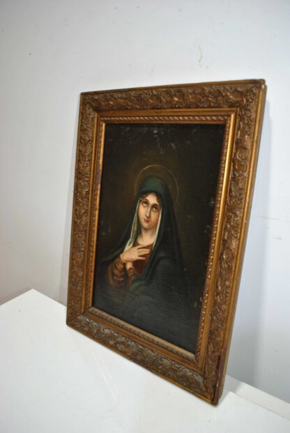 Óleo Virgen Dolorosa S.XIX - Imagen 3